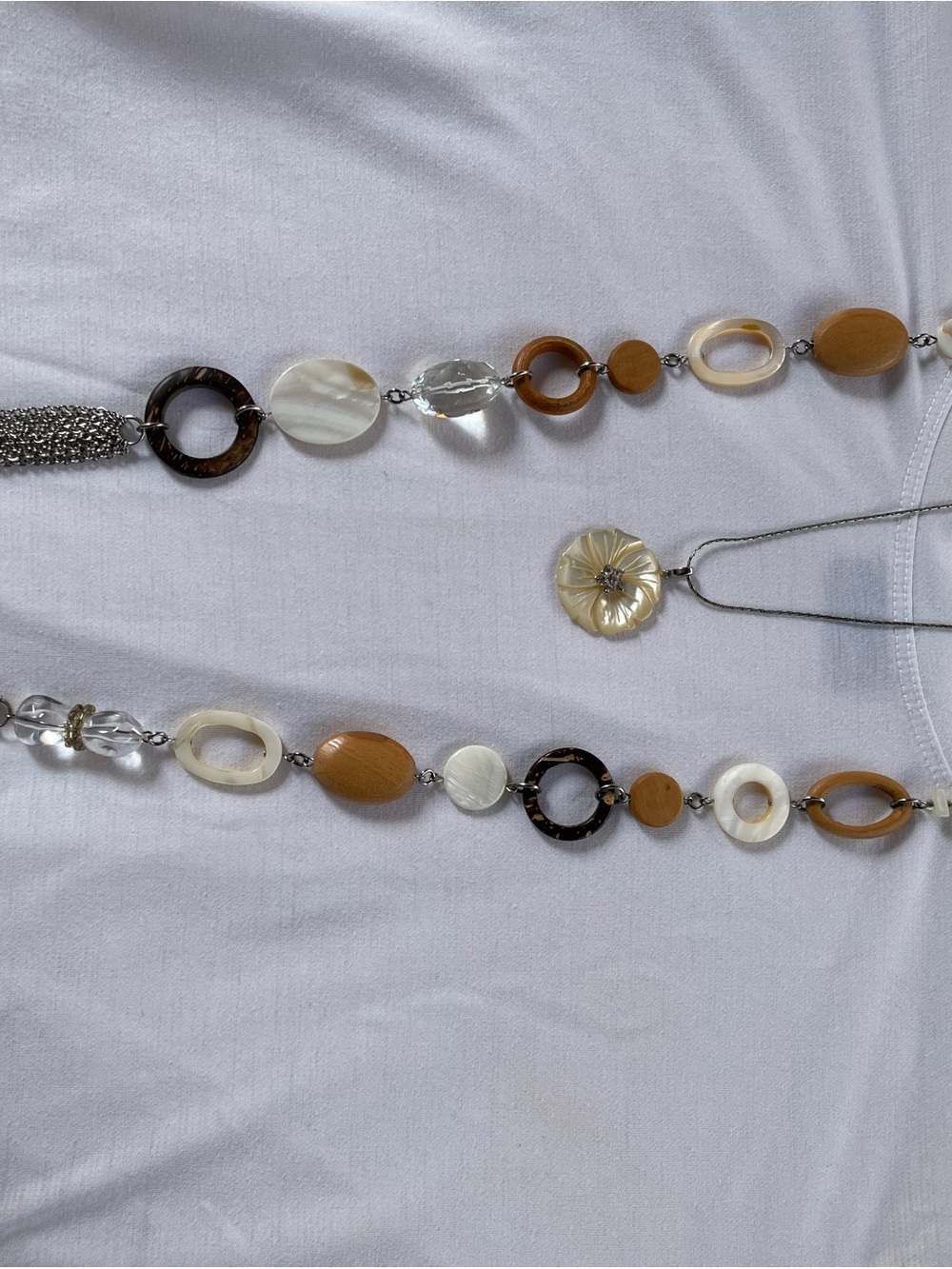 Cookie Lee Multi-Strand Necklace in Green, Gold and Bronze Tones - Picture 6 of 6